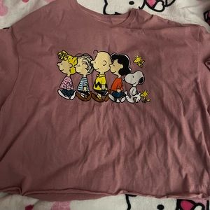 Pink peanuts t shirt